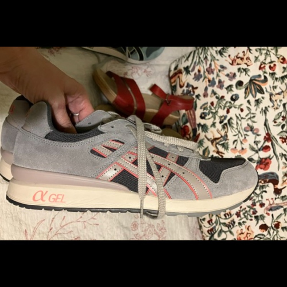 ASICS Women's Gray and Pink Sneakers